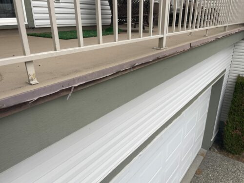 Damaged Flashing on vinyl deck